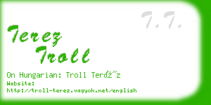 terez troll business card